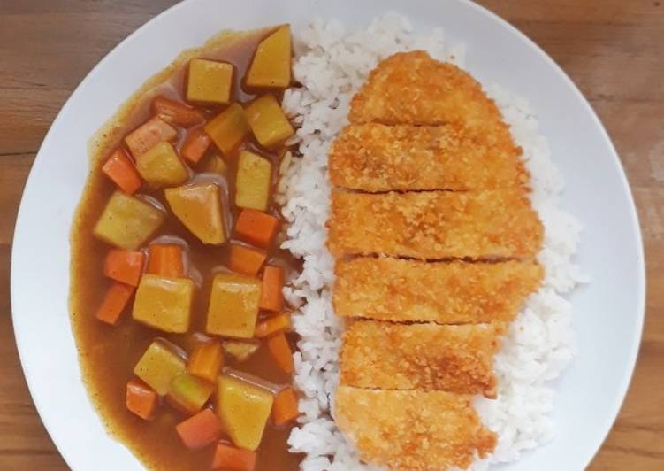 Japanesse Curry Rice With Chicken Katsu