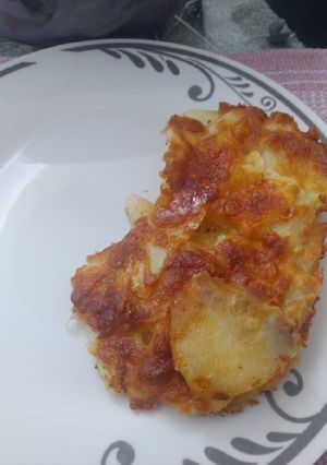 Una foto de Papas gratinadas