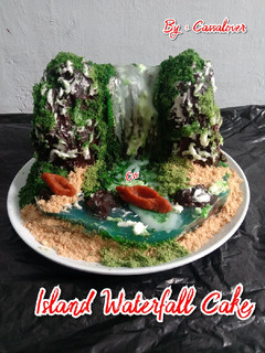Foto resep Island Waterfall Cake