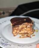 Tarta de galletas con chocolate y natillas