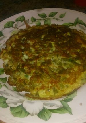 Una foto de Tortilla de ejotes y queso