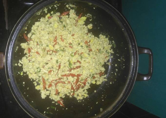 Orek tahu warna warni