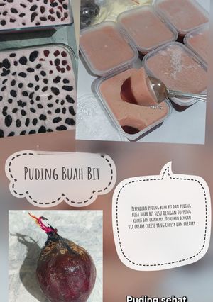 Foto resep Puding Buah Bit (Tips mengurangi bau langu pada buah bit)