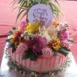 Vanila cake with flower theme