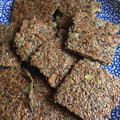 Middle Eastern Flax Seed Crackers A picture of Middle Eastern Flax Seed Crackers.