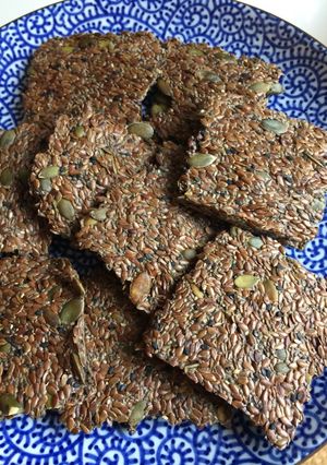 A picture of Middle Eastern Flax Seed Crackers.