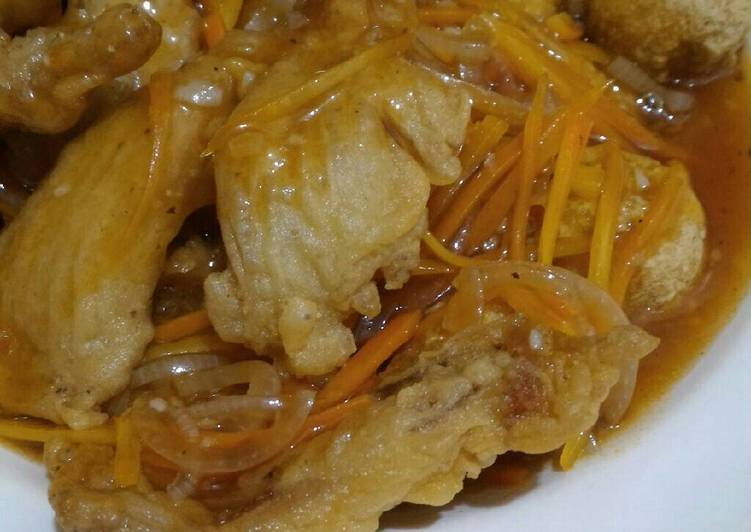 Resep Jamur tiram (ala KFC) saus asam manis untuk Vegan, Bikin Ngiler