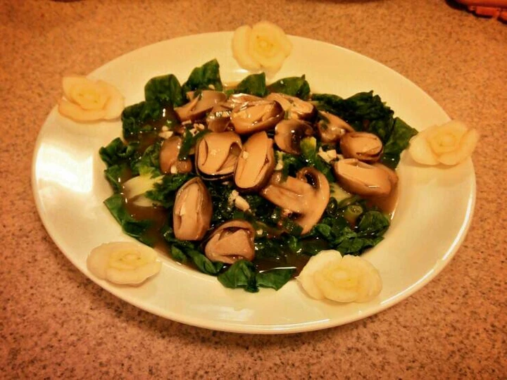 Easy Ways Make Recipes Bok Choy in mushroom oyster sauce - bok choy jamur saus tiram the  Makes Drooling Really Delicious.