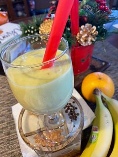 A picture of Fruit Smoothie: Avocado, Banana, Orange.