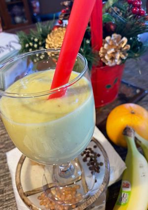 A picture of Fruit Smoothie: Avocado, Banana, Orange.