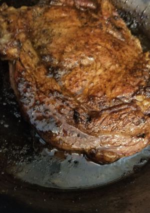 A picture of Rib Eye steak.