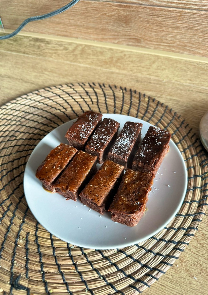 Una foto de Bizcocho de chocolate fit en microondas