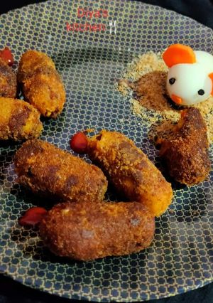 ডিমের পুর ভরা ব্রেড চপ (egg stuffed bread chop recipe in Bengali) রেসিপির প্রধান ছবি
