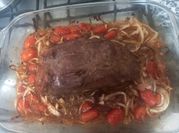 Una foto de bife de chorizo al horno