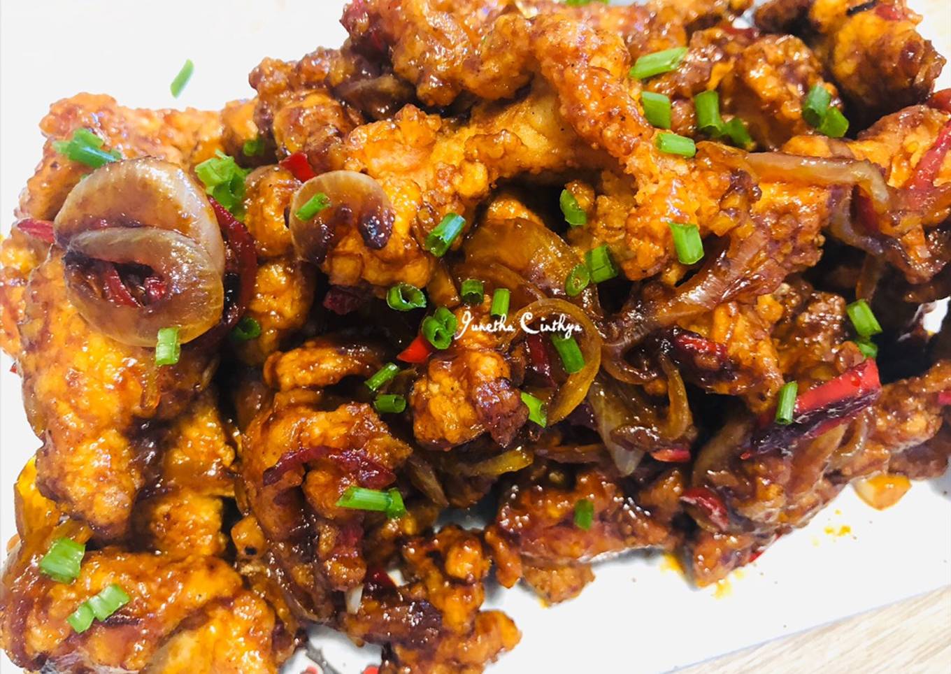 Ayam goreng tepung saos