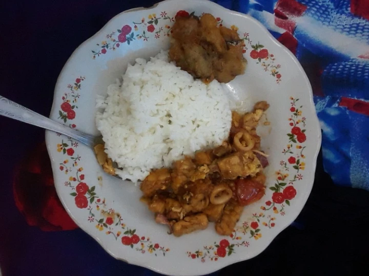 Langkah Mudah untuk Membuat Resep  Oseng tempe dan cumi asin bumbu sarden jadi yang Bikin Ngiler, Bisa Manjain Lidah