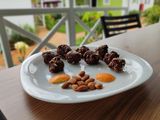 Rocas de chocolate con naranja Almendras y mermelada de fresa 🍓