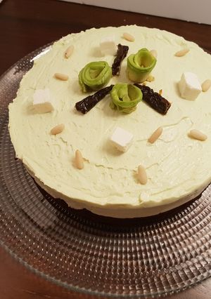 Foto principal de Cheesecake de aguacate, queso y piñones con Thermomix