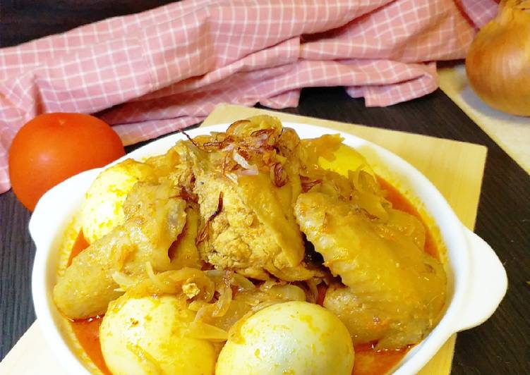 Resep Simple Ayam Dan Telur Kuah Kari Laksa Instant Kekinian Dan Langkah Membuat