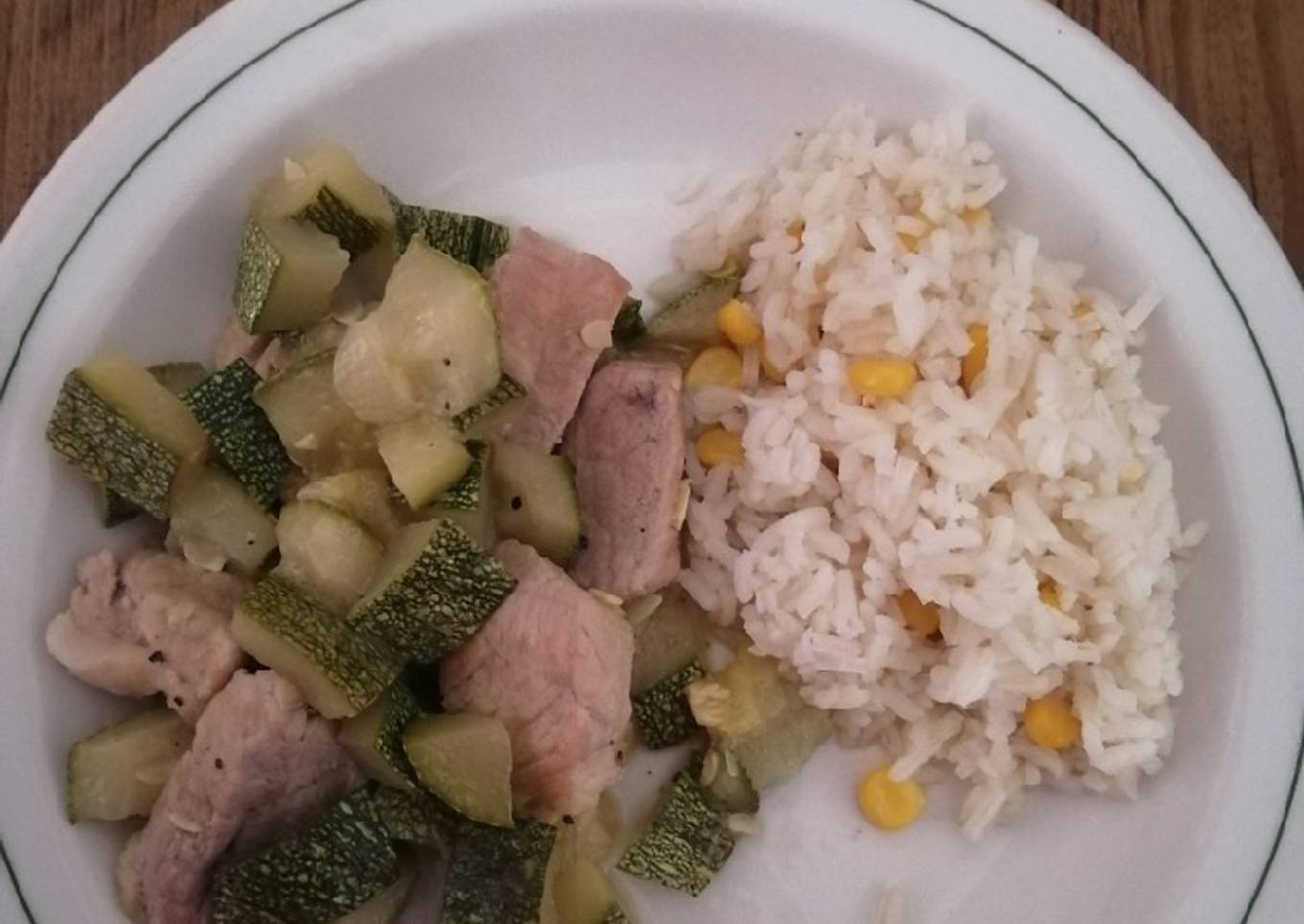 Carne de cerdo con calabazas