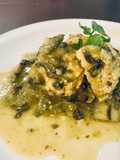 Chicken Meatballs in Green Sauce with Purslane