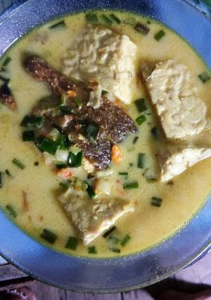 Foto resep Sayur santen ikan bandeng bakar