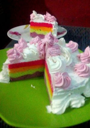 Foto resep Rainbow Cake Tart