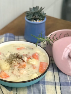 海鮮巧達湯 的食譜成品照片