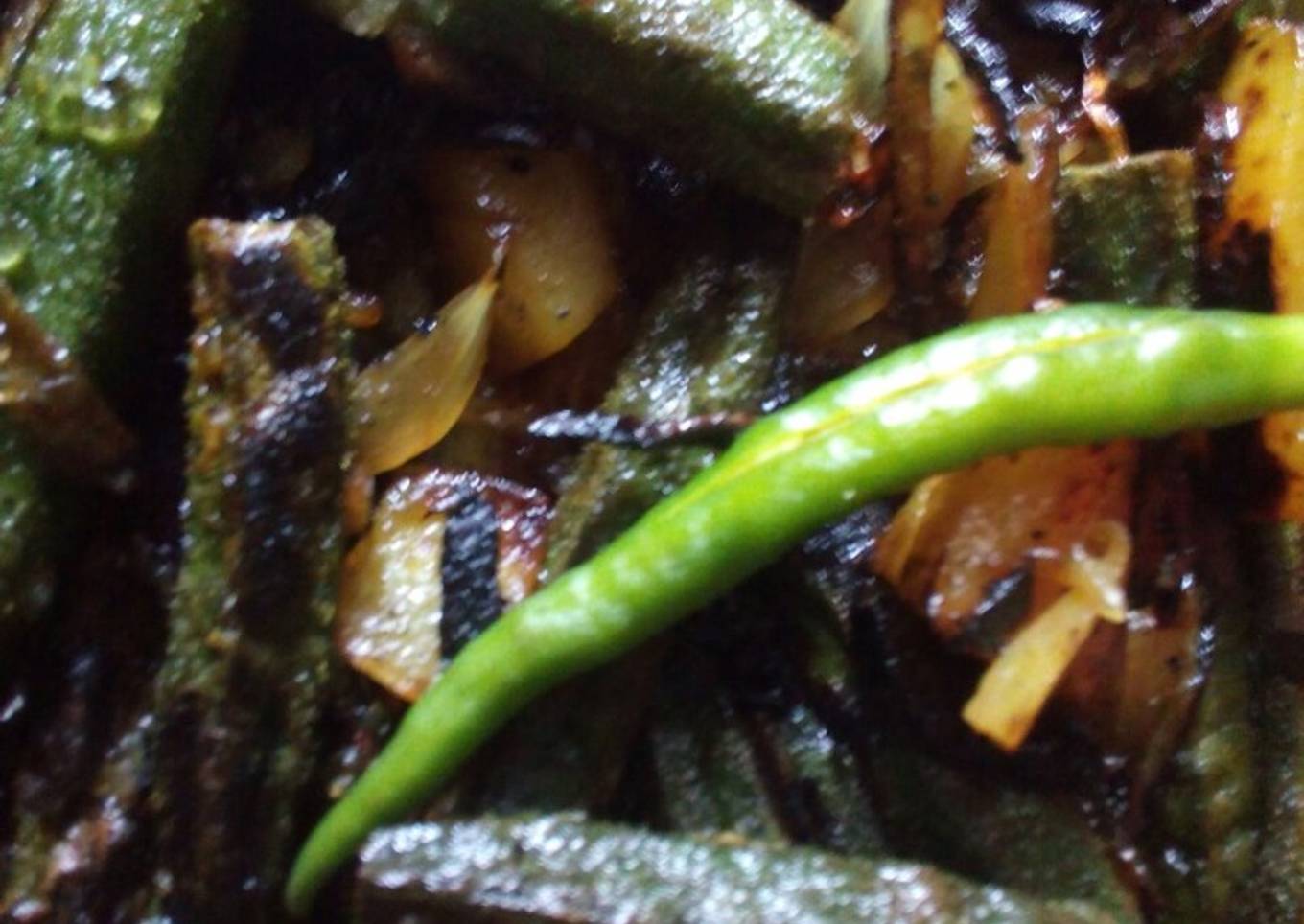 Lady's finger potato stir fry
