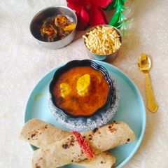 A picture of Gatte ki sabji (Besan ke gatte / Gram flour Curry).