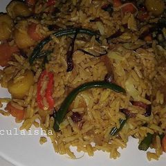 A picture of Vegetables pulao.