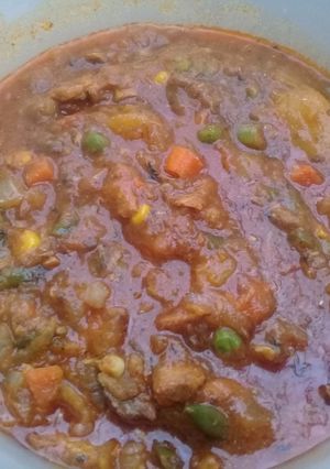 A picture of Tin fish stew.