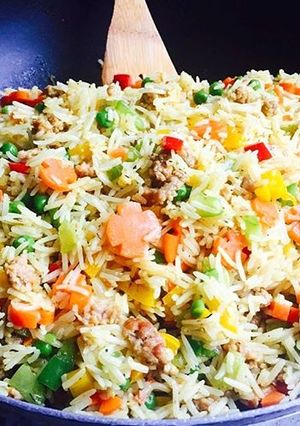 A picture of Vegetable fried rice #MyRiceDishContest.