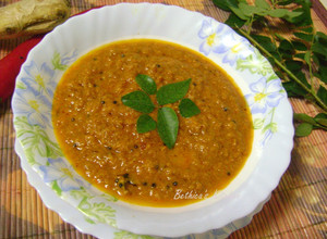 A picture of Allam Pachadi (Ginger Chutney - Andhra Style).