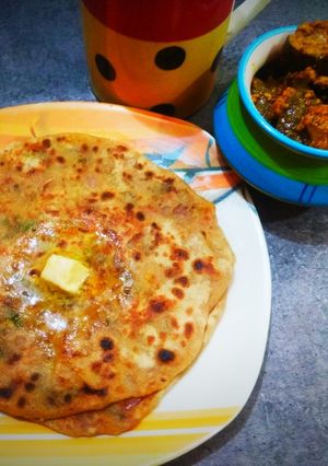 A picture of Pumpkin paratha.