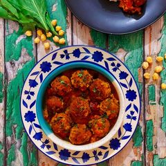 Chana-Palak Kofta Curry A picture of Chana-Palak Kofta Curry.