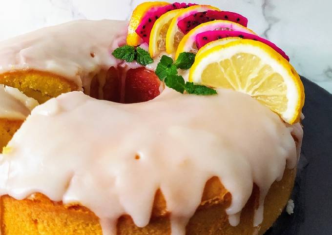 Lemon Butter Cake with Glazing