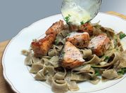 A picture of creamy tagliatelle