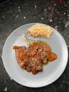 Una foto de Lomo de la cabezada en salsa