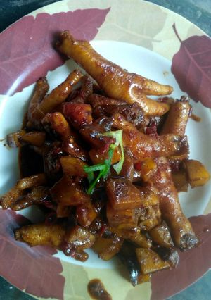 Foto resep Rendang ceker+kentang pedesss