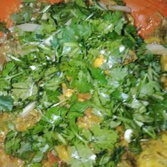 A picture of Desi karahi with desi ghee tarka.