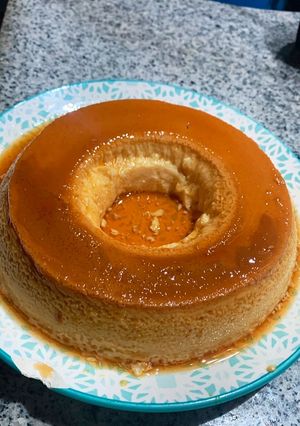 Una foto de Flan casero