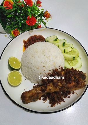 Foto resep Ayam Goreng Lengkuas Metode Kukus Bumbu Marinasi Instan
