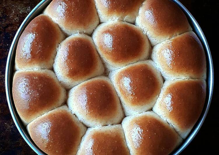 Tutorial memasak Roti Sobek Tepung Gandum (Whole Wheat Dinner Roll) mantap