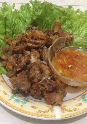 Foto resep Ayam goreng bawang putih sambel jahe bawang