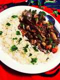 Mushroom Steak with Cumin coriander Rice