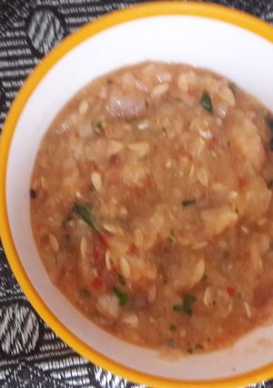 A picture of Chattni of chibud(mash melon).