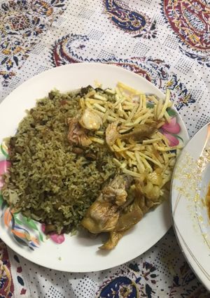 عکسی از دستور شويد لوبيا با خوراك مرغ