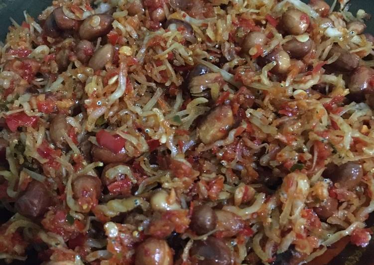 Resep Teri Kacang Balado | Cara Masak Teri Kacang Balado Yang Paling Enak