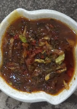 A picture of Vegetable soup.